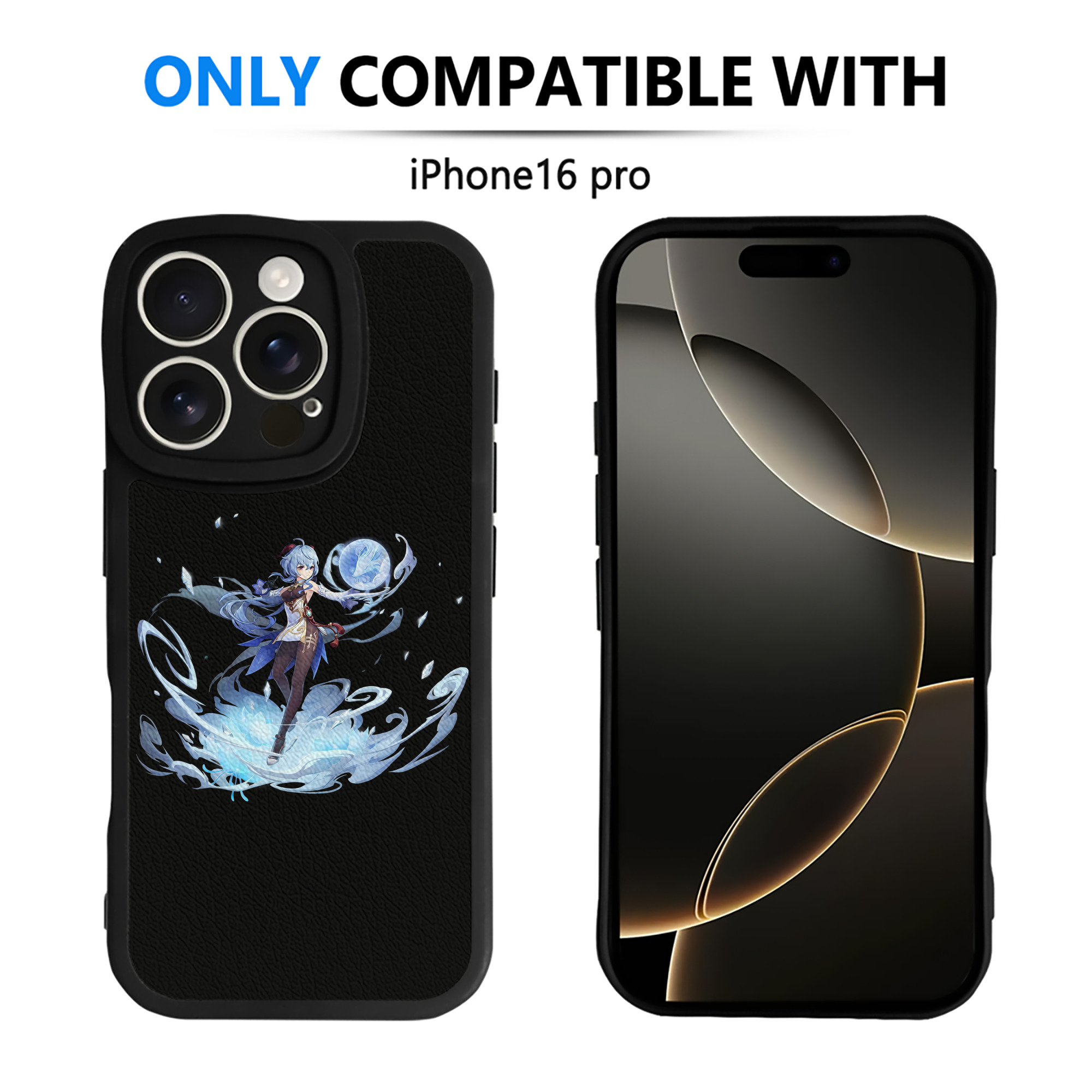 げんし神 甘雨 かんう genshin Ganyu 【iPhone 16シリーズ対応】シリコンスマホケース（レザー調） 材質：シリコン